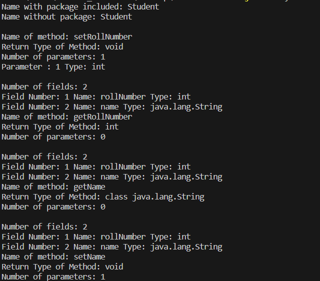 How to Analyze Java Class at Runtime Using Java Reflection API?