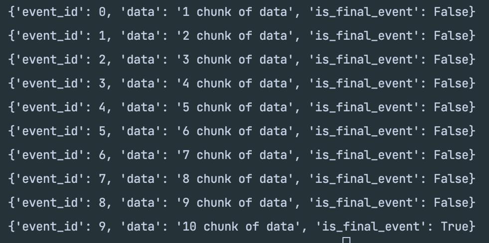 How to Stream JSON Data Using Server-Sent Events and FastAPI in Python over HTTP?