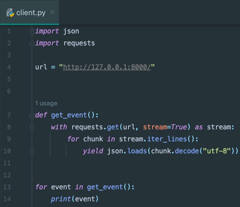 How to Stream JSON Data Using Server-Sent Events and FastAPI in Python over HTTP?